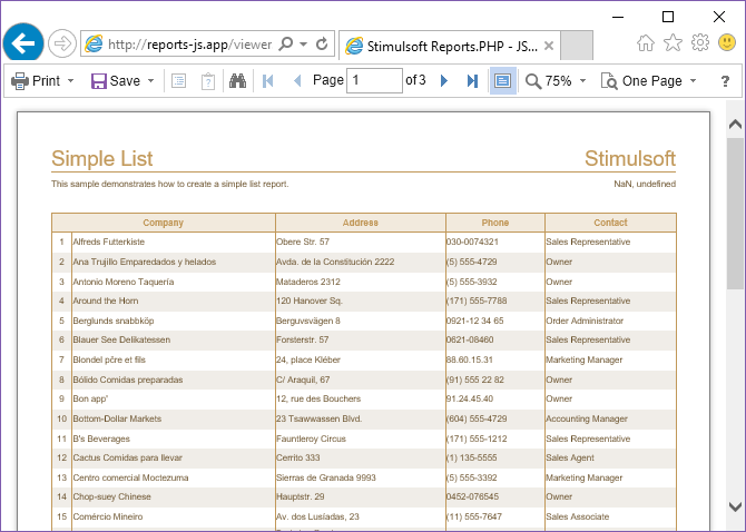 【资源整合】Stimulsoft Reports PHP基础操作示例合集，带你快速创建报表！