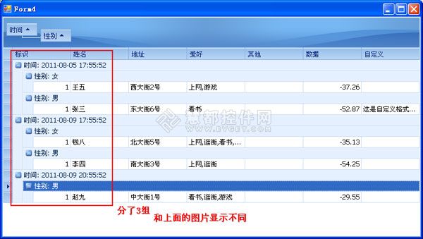 显示结果