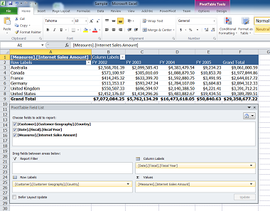 数据透视表,Excel,OLAP