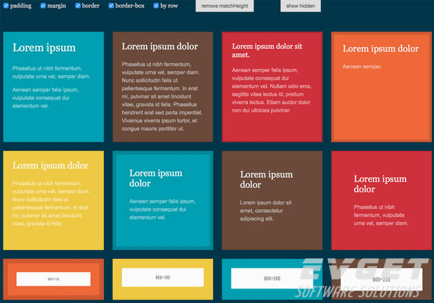 jQuery MatchHeight