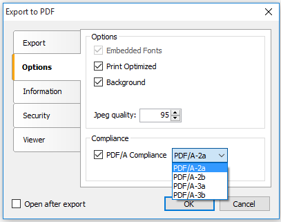 如何以 PDF/X 格式保存报表