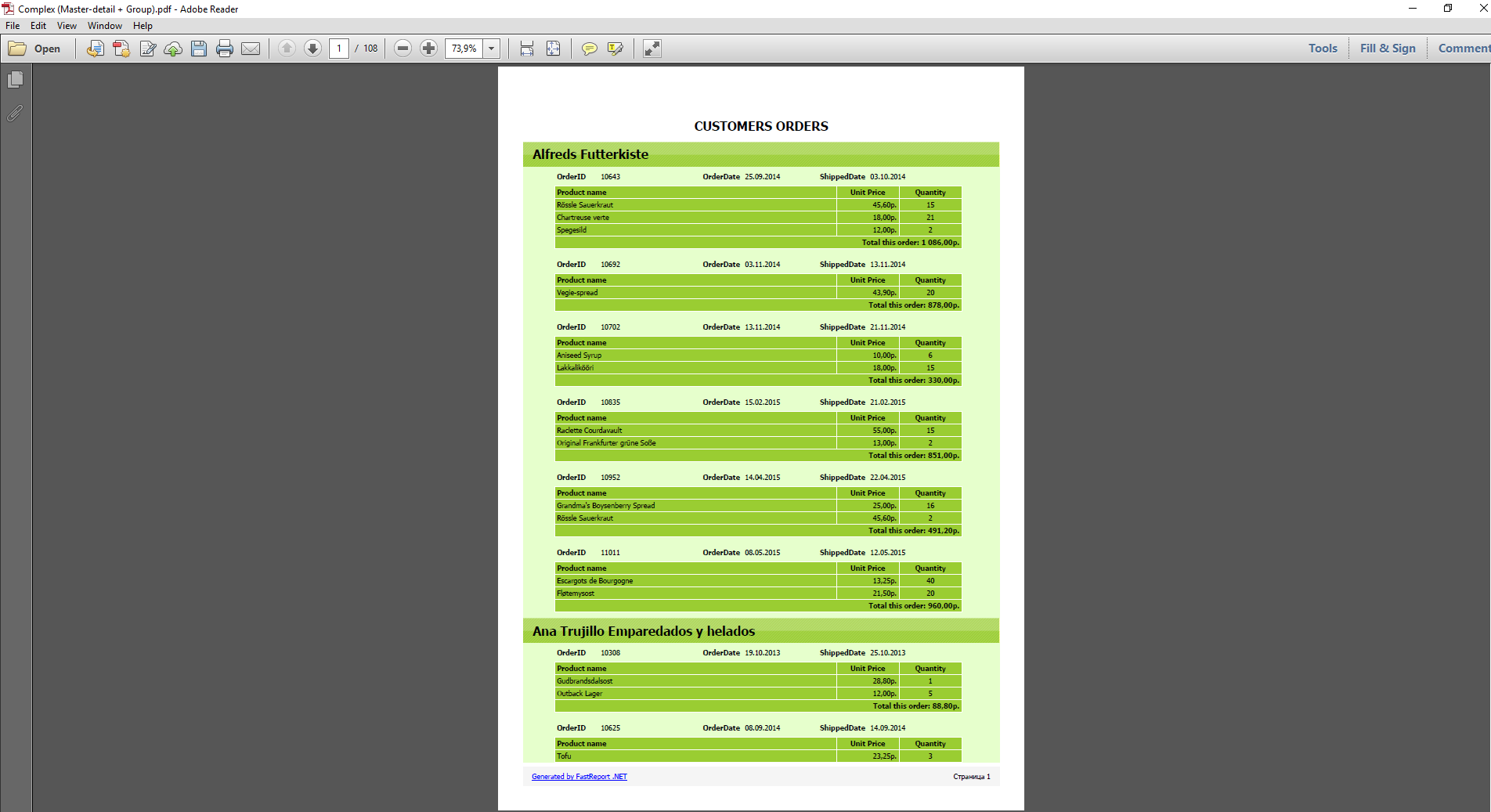 从FastReport.NET导出文件时，如何配置Acrobat PDF阅览器选项