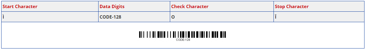 Code 128条形码