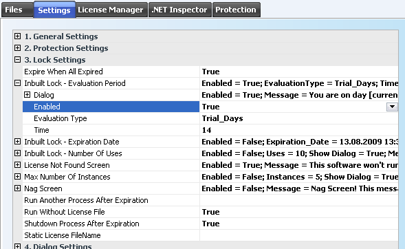 Configure Lock Settings