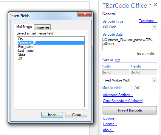 条码插件TBarCode Office系列教程二（Word Add-In篇）