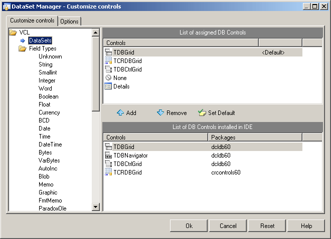 dsmanager custom controls