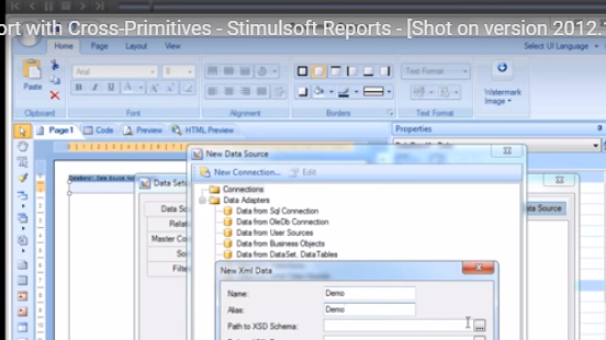 Stimulsoft视频教程：使用Cross-Primitives创建报表