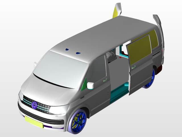 用SolidWorks設(shè)計的一款大眾運(yùn)輸車T6