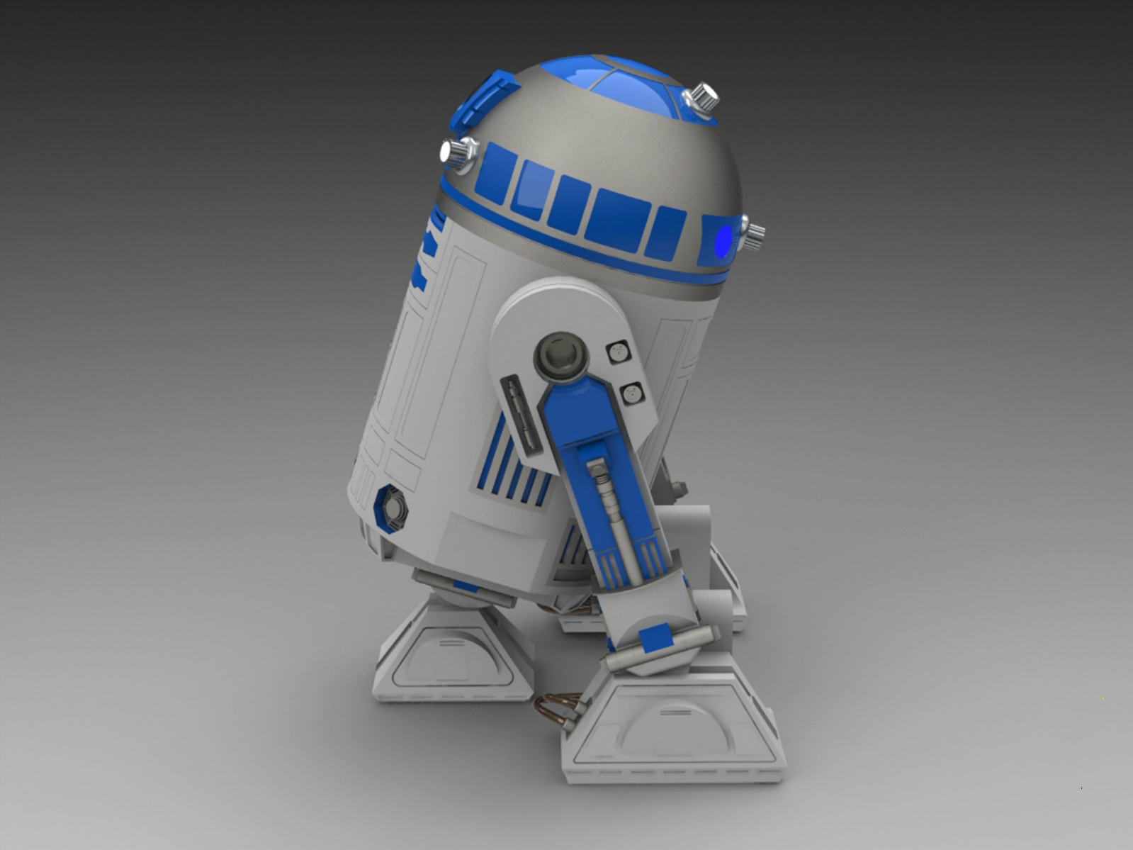 用SolidWorks设计的R2-D2（Artoo-Detoo）机器人