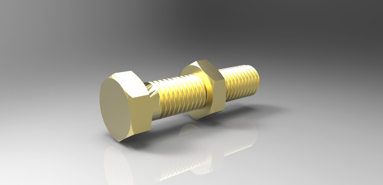 用SolidWorks设计的螺母螺栓组件