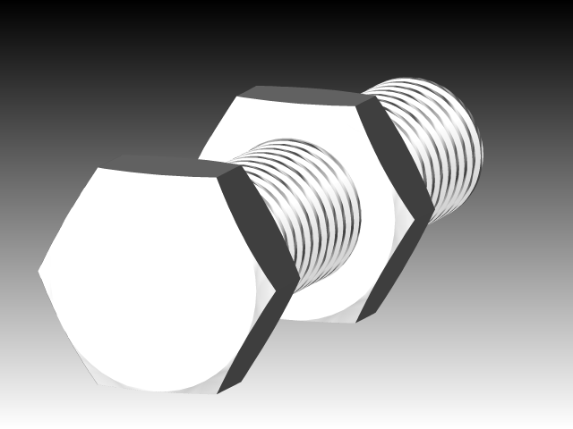 用SolidWorks设计的螺母螺栓组件