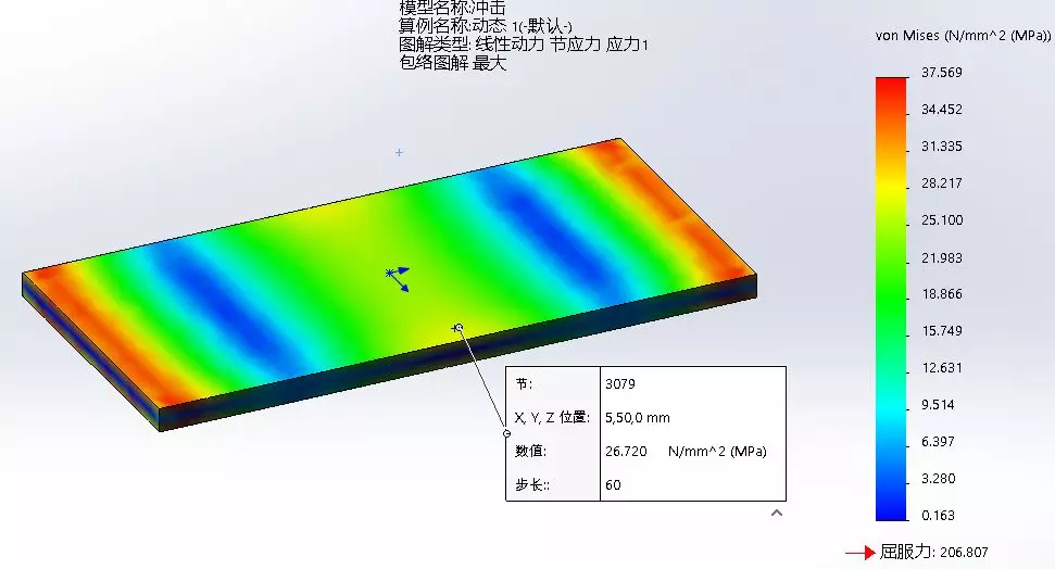 如何利用SolidWorks Simulation模擬零件受到的沖擊力