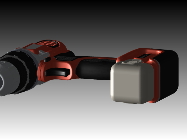 用SolidWorks设计的百得（black&decker）电钻模型