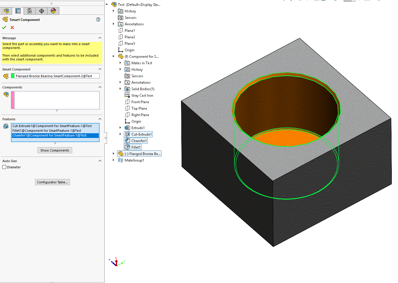 SolidWorks的智能組件