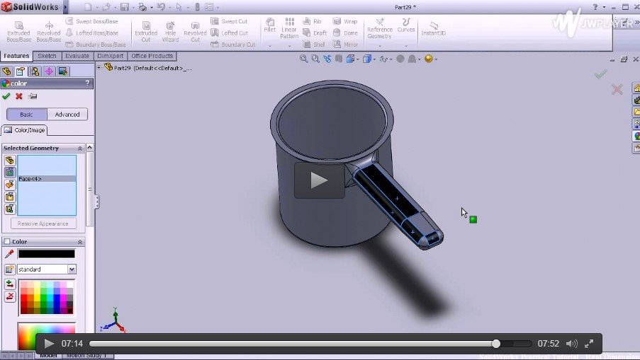 SolidWorks基础入门视频（四）：设计一个餐盘，水勺，USB插口 