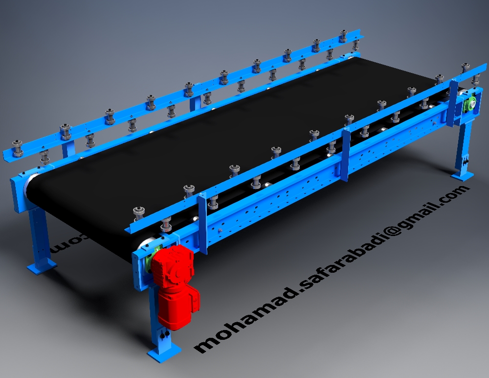 用SolidWorks設(shè)計(jì)的PVC皮帶輸送機(jī)模型