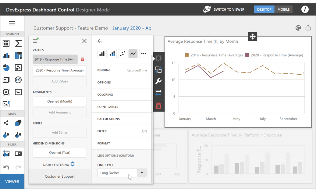DevExpress Analytics Dashboard v20.1新版亮点