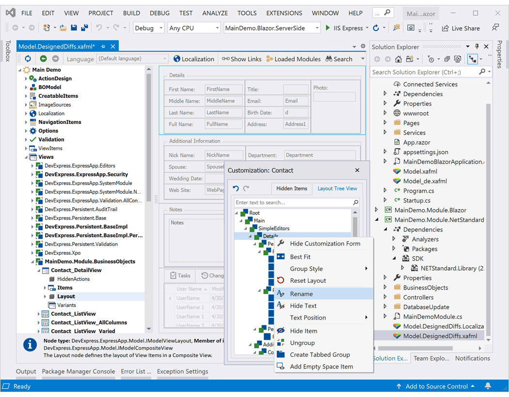 DevExpress XAF App Framework v20.1新版亮点