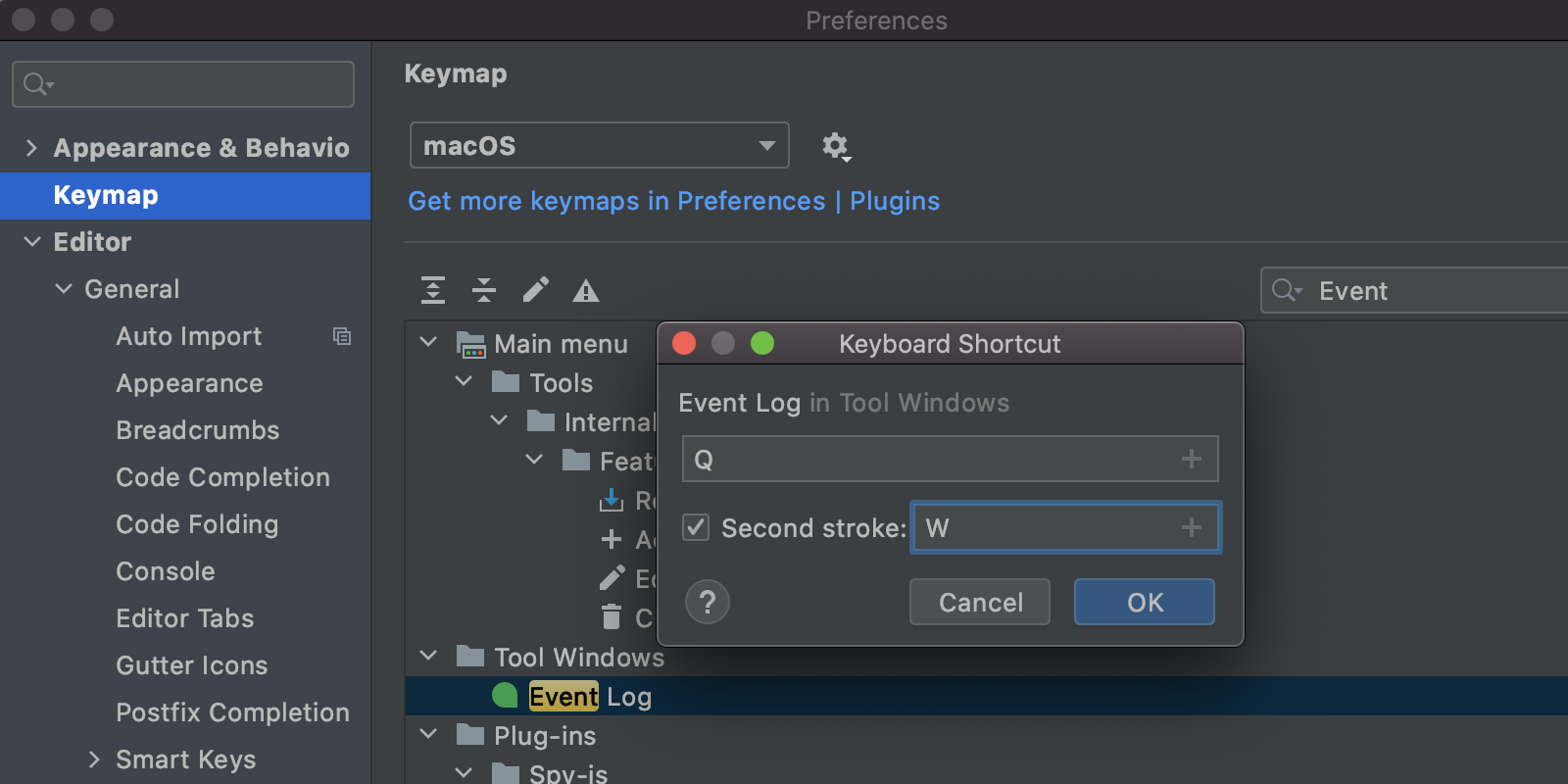 webstorm-keymap-changes