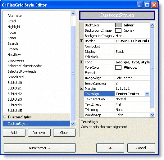 ComponentOne Studio使用教程：如何使用 C1FlexGrid 的设计时环境来配置 C1FlexGrid 控件（一）