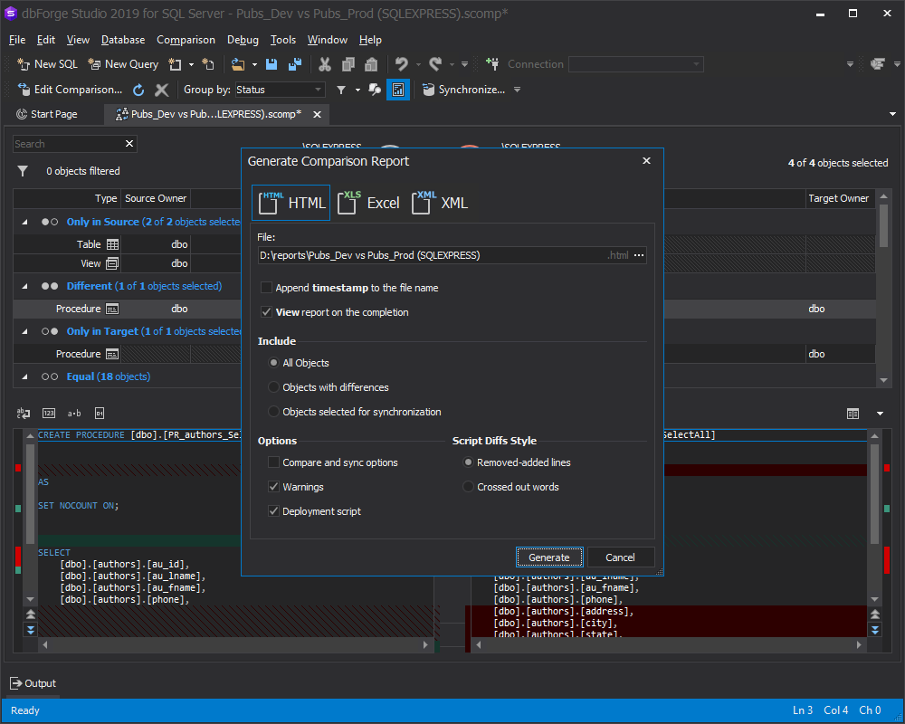 dbForge Studio for SQL Server 使用教程：如何进行数据库差异管理