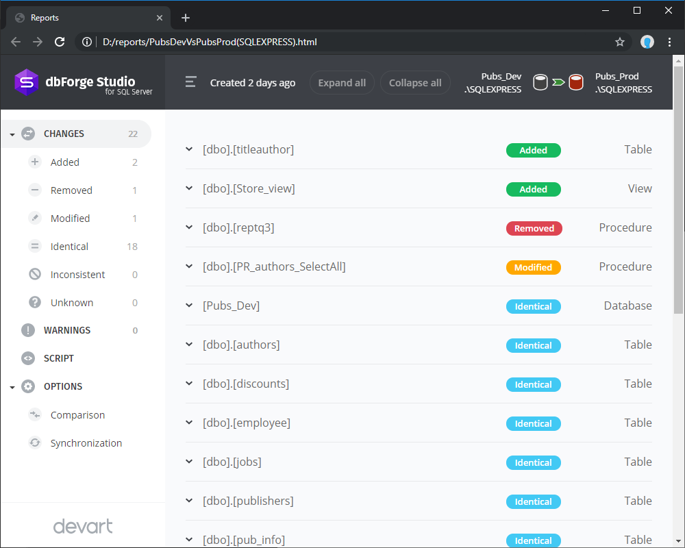 dbForge Studio for SQL Server 使用教程：如何进行数据库差异管理