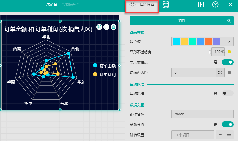 BI报表控件Wyn Enterprise使用教程:如何使用网状/雷达图