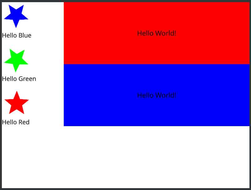 运行两个应用程序的Hello World示例。