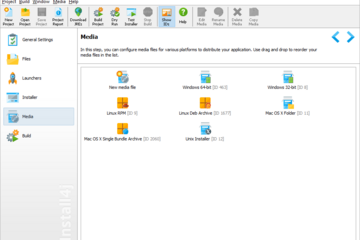 install4j预览：Java项目选择安装包类型