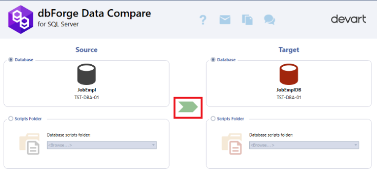 dbForge Data Compare用于比較表數(shù)據(jù)