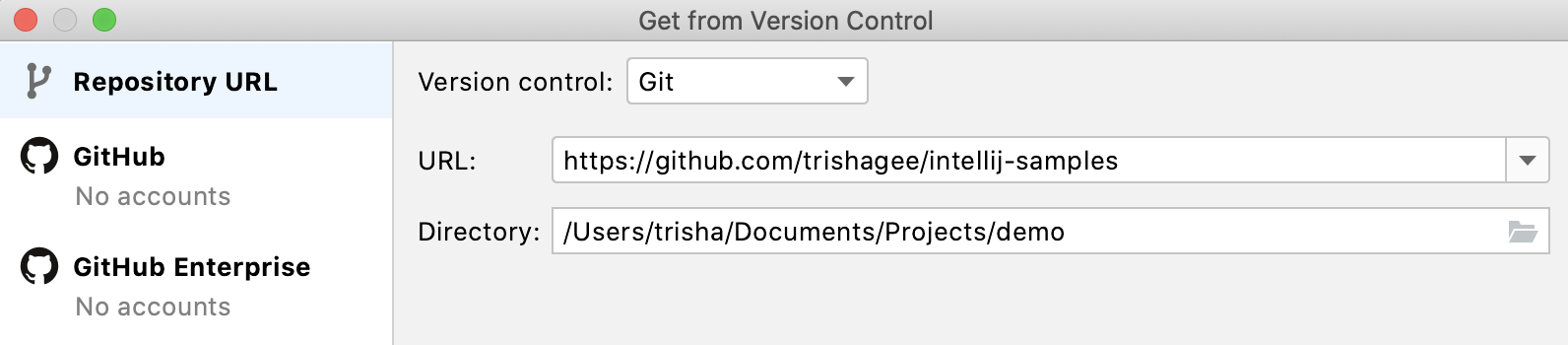 IntelliJ IDEA教程：如何从GItHub中克隆项目