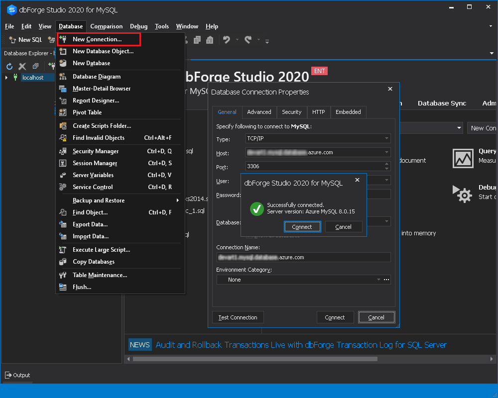 如何连接到Azure MySQL数据库