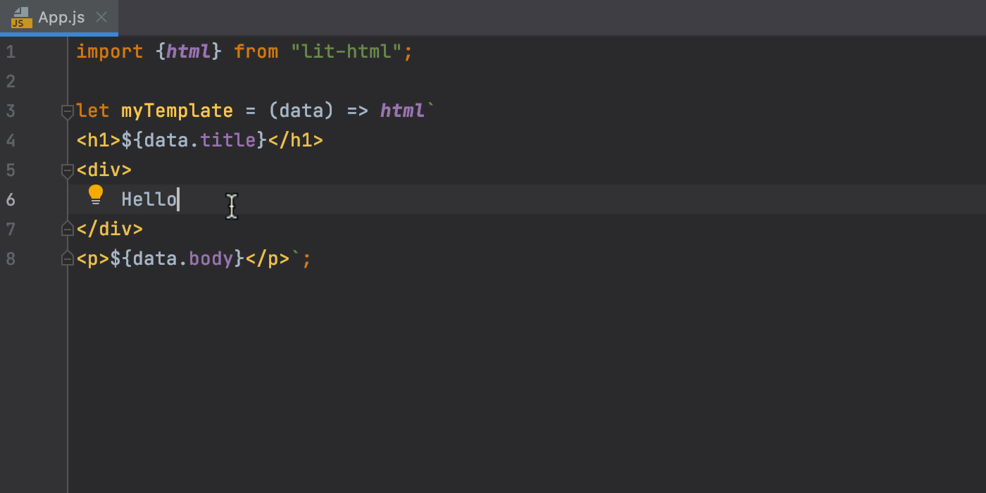 格式更好的css-html-template-literals