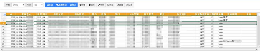 应用于各种工资津贴奖金的发放