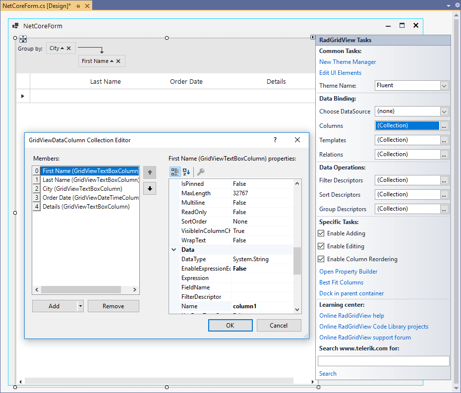 New！适用.NET Core和.NET 5.0的Telerik UI for WinForms设计器