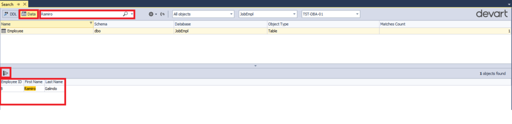 如何在SQL Server中搜索数据库对象和表数据