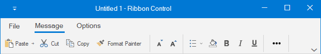 WinForms Ribbon以简化模式排列项目