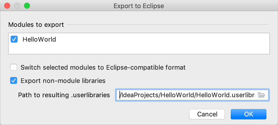 将项目导出到Eclipse