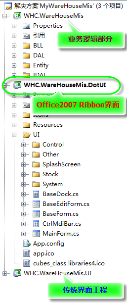 Winform开发框架之Office Ribbon界面