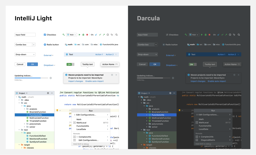 JAVA开发平台IntelliJ IDE：UI套件入门