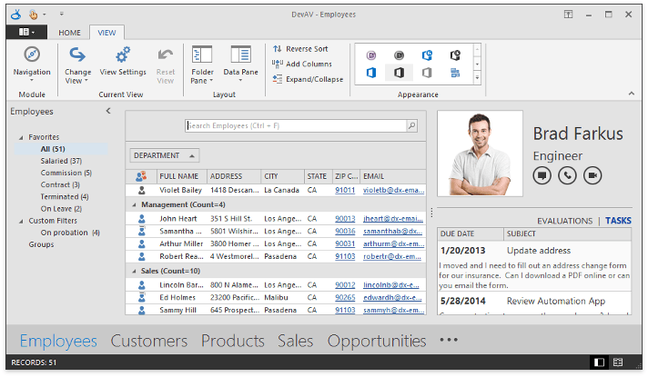 DevExpress WinForms控件入门指南：Office启发式用户界面