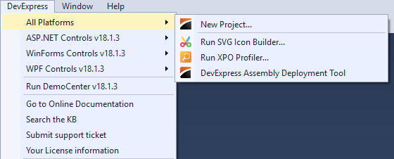 DevExpress WPF控件入门指南：菜单项