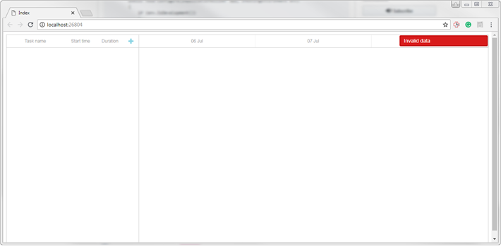 带有ASP.NET Core 2的dhtmlxGantt添加了甘特图