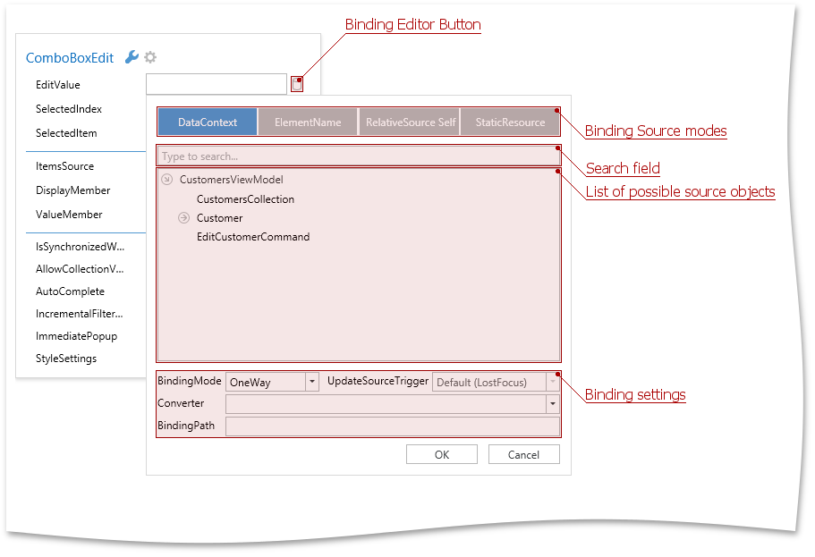 DevExpress WPF控件入门指南：智能标签 - 绑定编辑器对话框
