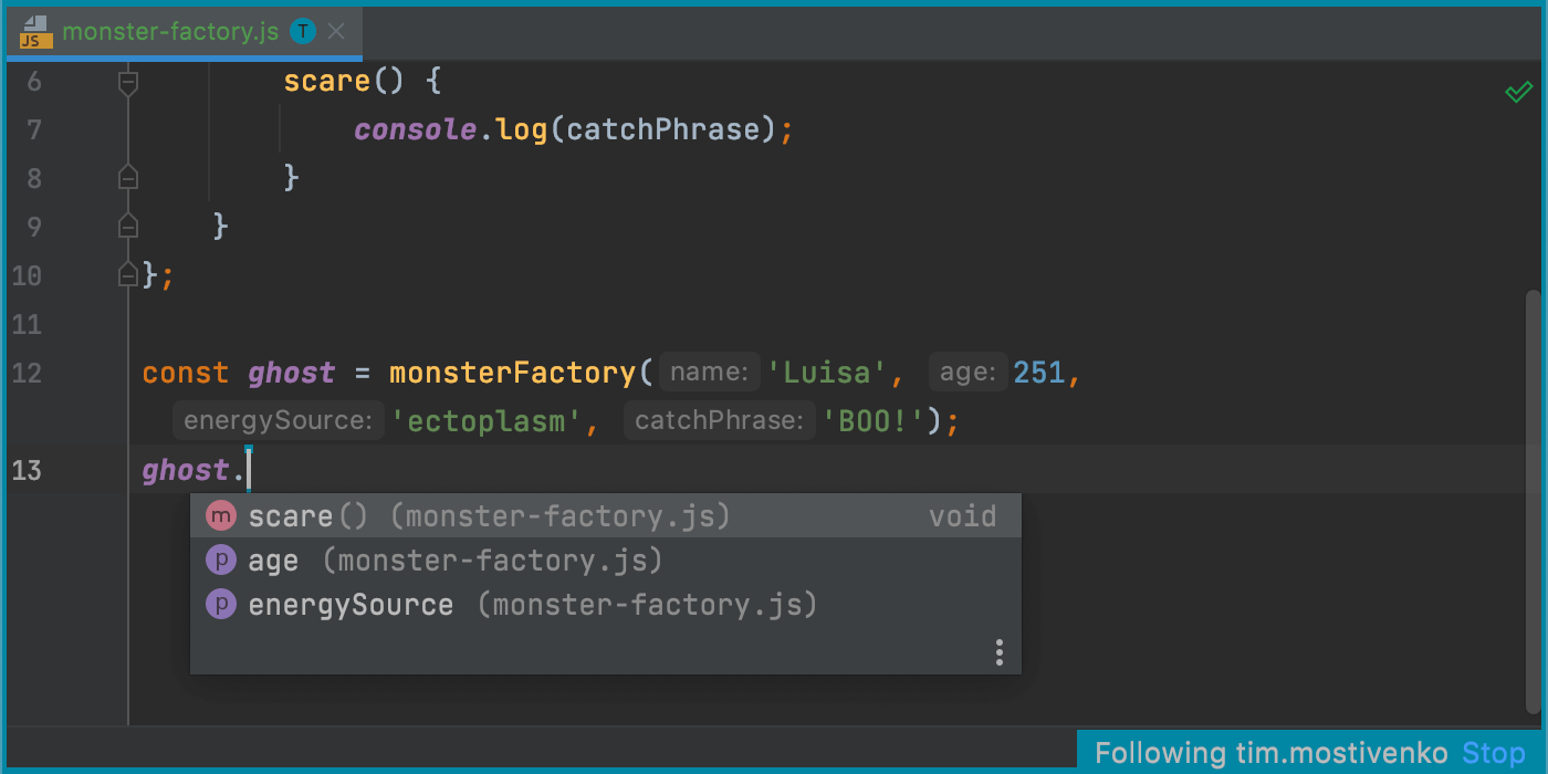 同步代码完成在 cwm-webstorm