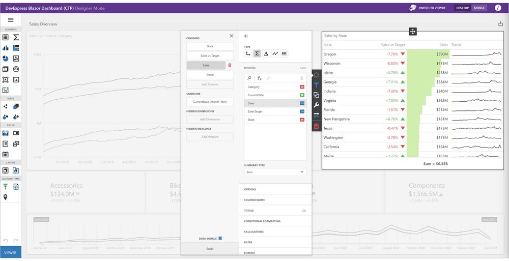 DevExpress Dashboard控件v21.1新版图集