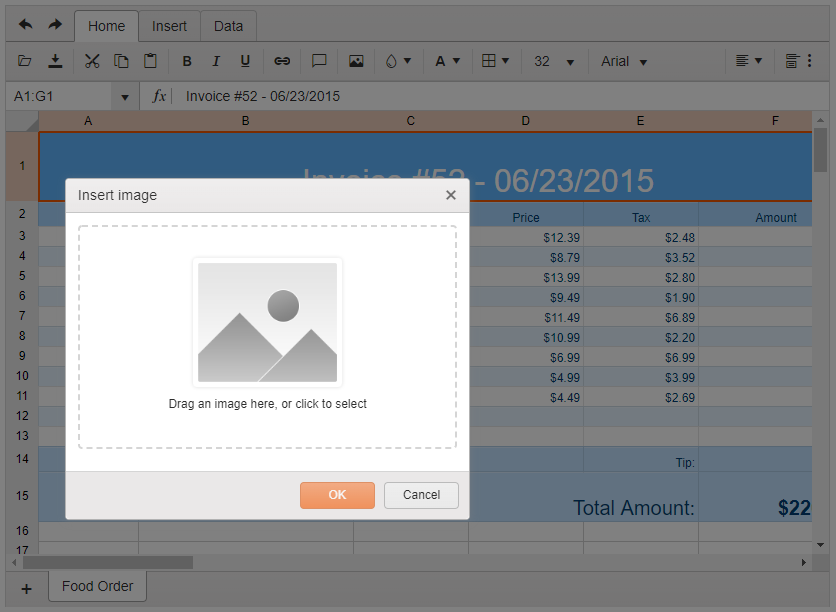 Kendo UI for jQuery的Spreadsheet控件支持图像-图解2