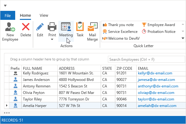 DevExpress WPF主题列表图解 - Office2019White主题