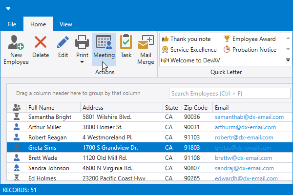 DevExpress WPF主题列表图解 - VS2019Light主题