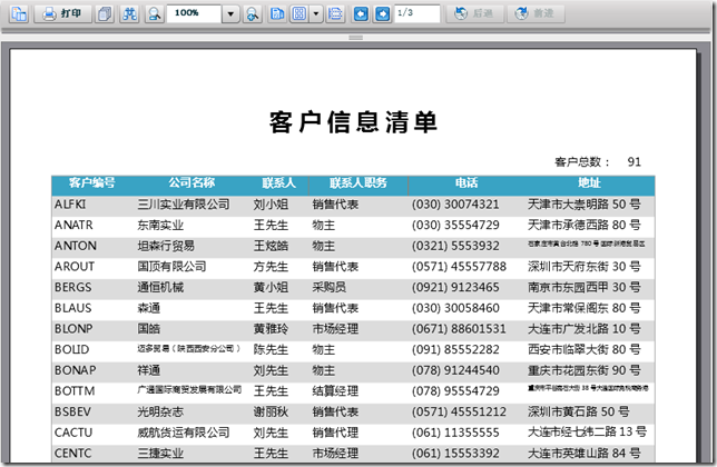 ActiveReports 表实战应用教程 - 清单类 表图4